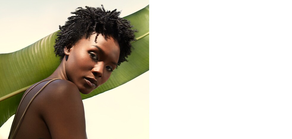 Aveda nutriplenish hair care model.